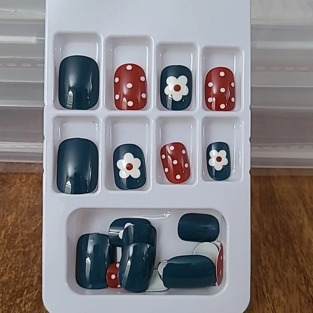2/$16 Floral & Polka-dots Press On Nails